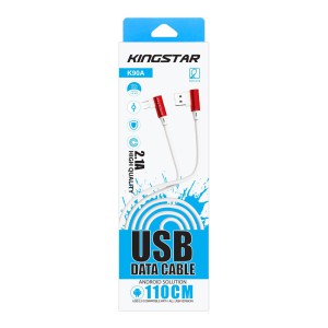 کابل شارژ میکرو KINGSTAR مدل K90A طول 110 سانت 