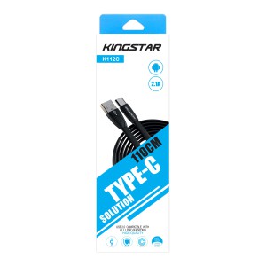 کابل شارژ تایپ سی KINGSTAR مدل K112C طول 110 سانت
