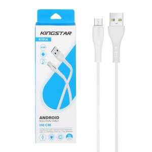 کابل شارژ میکرو KINGSTAR مدل K101A طول 110 سانت