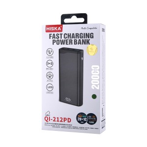 پاوربانک 20 هزار فست شارژ هیسکا مدل QI-212PD